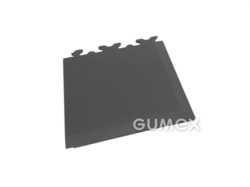 Vorderkante FORTELOCK 2036 INVISIBLE, 6,7mm, 145x145mm, 92°ShA, Dessin Leder, PVC, graphit, 